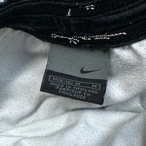 Nike Team Soccer Shorts Navy Blue Vintage Shiny Medium White Grey Tag - Picture 7 of 13